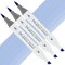 Artfinity Sketch Marker Sets - Set of 3 - Slate Blue B5-4, Vibrant, Professional, Dye-Based Alcohol Markers for Artists, Drawing, Travel, & More